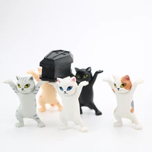 Kid Funny Decor Carrying A Coffin Cat Pen Holder Home Bookshelf Decoration Animal Statue Handmade Doll
