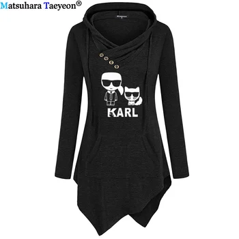 

2019 Autumn winter sweatshirt Women Hoodies Long Sleeve Irregular hoodie Plus Size streetwear hip hop Cotton Costume
