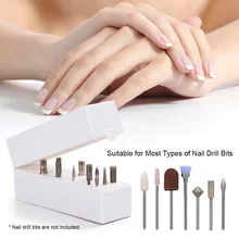 30 отверстий, держатель для сверл для ногтей, чехол, подставка, органайзер, инструменты для ногтей, пылезащитные инструменты для маникюра