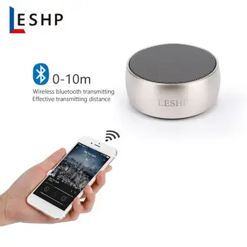 

LESHP Metal Mini Bluetooth Speaker Potable Wireless Loudspeakerr with Super Bass Stereo Sound Speaker