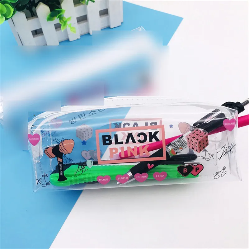 

Kpop Bangtan Boys BLACKPINK GOT7 SEVENTEEN Pencil Case Students School Tools Stationery Bag 8*6.5*5.5CM
