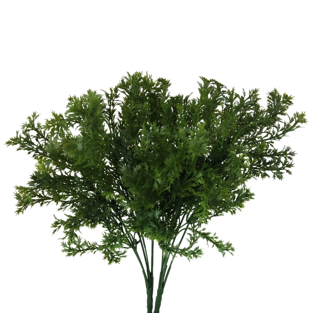 Artificial Plastic Parsley Fake Grass Home Wedding Party Garden Decoration