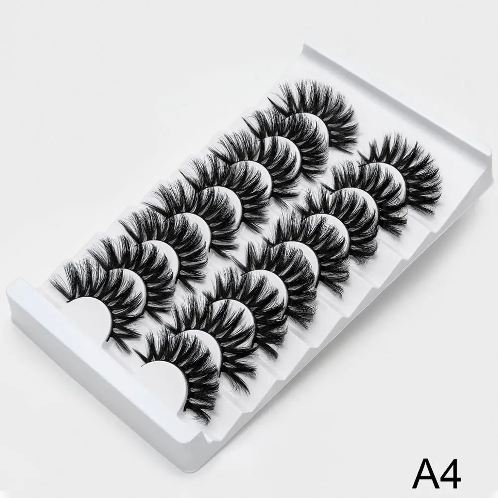 A4 SEXYSHEEP, 4/8 пар, 3D норковые ресницы, натуральные накладные ресницы, драматический объем, накладные ресницы для макияжа, ресницы для наращивания, шелковые ресницы - Цвет: A4