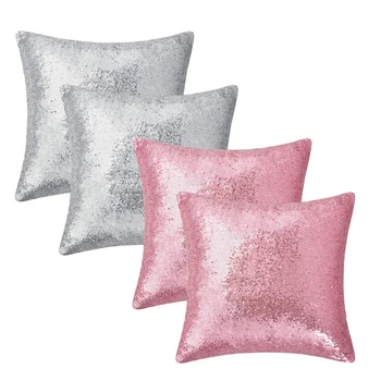 

Set of 2 Rose Gold Pillow Covers Sparkling Sequins Pillow Covers Mermaid Sequin Throw Pillow Covers Cushion Covers Pillowcases P