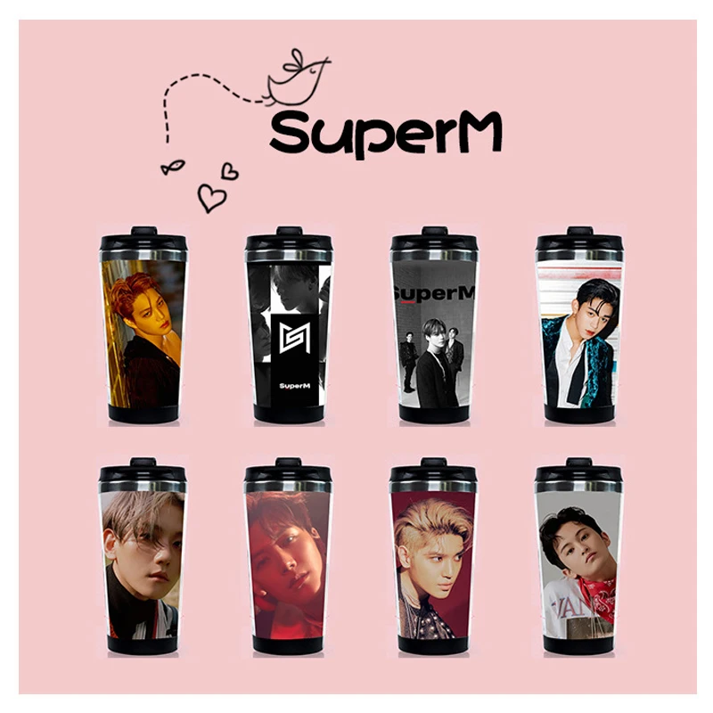 Kpop SuperM Мини альбом Нержавеющая сталь стакана воды K pop BAEKHYUN LUCAS MARK TAEYONG десять TAEMIN