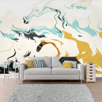 

Milofei manufacturers custom modern abstract fashion art brushstroke background wallpaper mural
