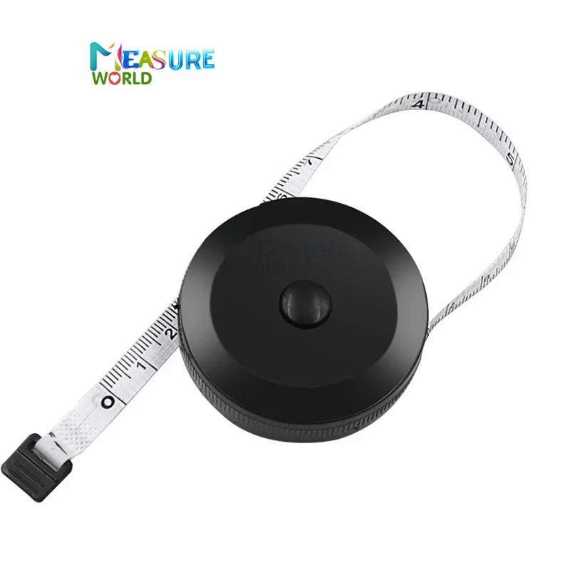 1PC 1.5m/60 pollici Nero/Bianco Misura di Nastro Righello di Misura Portatile Retrattile Mini Righelli Per Cucire Nastro di Misura Strumenti regali