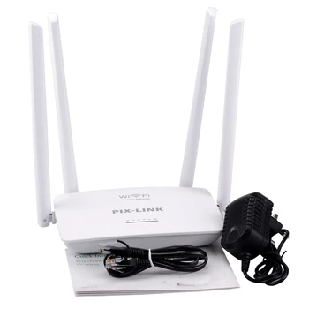 

LV-WR08 2.4G 300Mbps 4 Powerful Antennas Router Wifi Router WPS Button Wi-fi 3 Lan Ports 1 Wan Port 802.11b/g/n