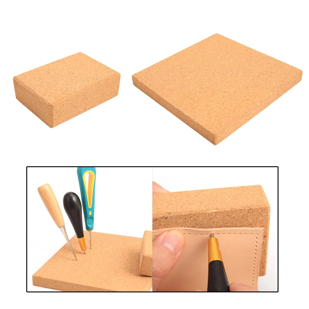 Cork Tiles, Cork Plate Suitable for Storage of Leather Tools Such as Awl, Needle and Screwdriver