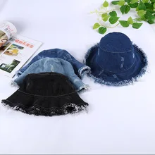 Корейская версия простой рыбацкой шляпы Женская Ковбойская старая меховая боковая шляпа для отдыха на открытом воздухе складная шляпа от солнца