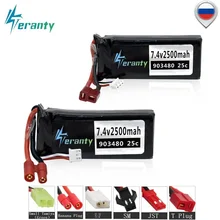 7,4 v 2500mAh 25c Lipo батарея для Syma X8C X8W X8G X8 RC Квадрокоптер части 2s 903480 7,4 V батарея для Wltoys 12428 12423 RC автомобиля