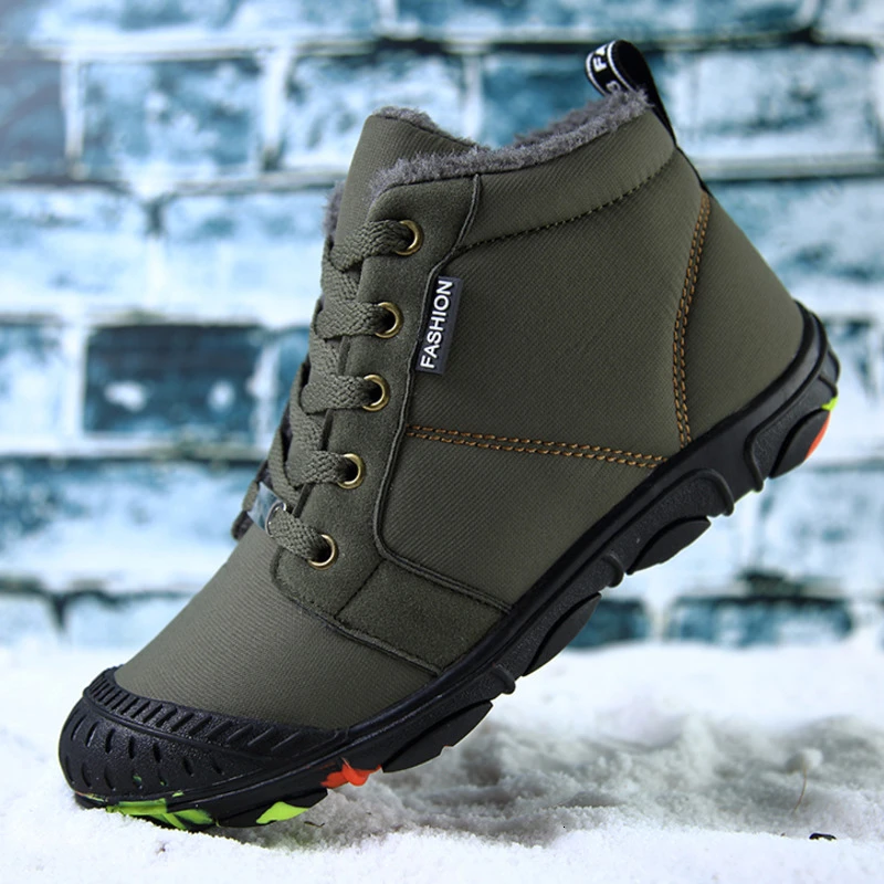 Botas de exterior cálidas para niños y niñas, zapatos impermeables caminar, correr, senderismo, deporte de invierno|Zapatillas de correr| - AliExpress