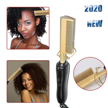 

Hair Straightener Flat Irons Straightening Brush Hot Heating Comb Hair Straight Styler Corrugation Curling Iron Hair Curler Comb