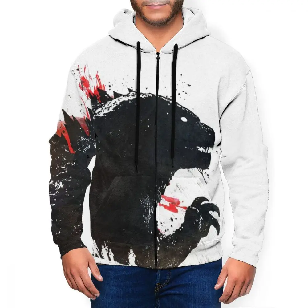 Толстовка с капюшоном на молнии с 3d принтом Годзиллы и костюм лего Годзиллы для косплея для женщин/мужчин, свободная толстовка, куртка