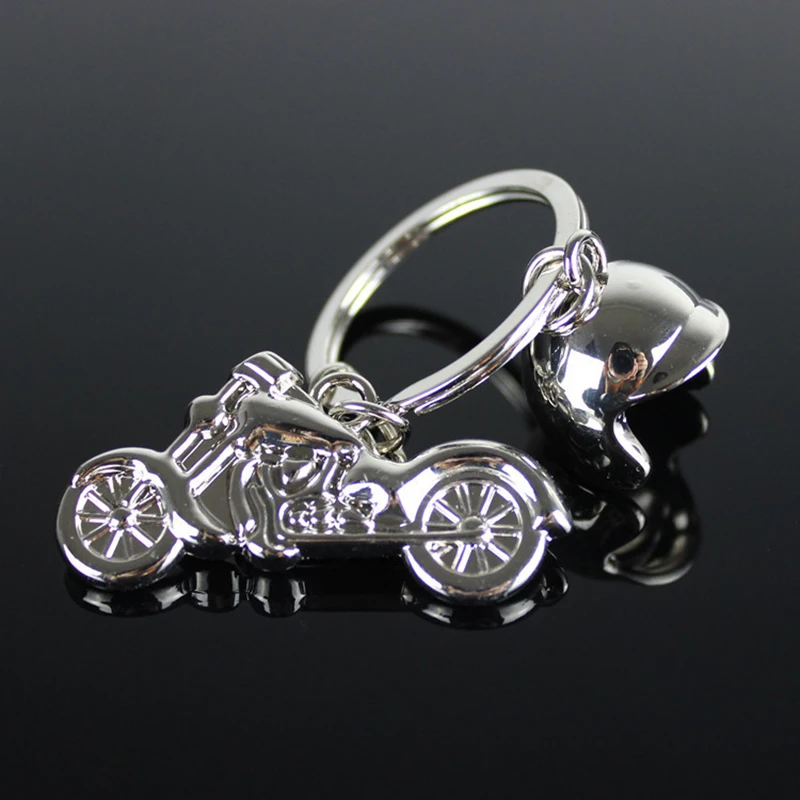 

Fashion Men Cool Motorcycle Pendant Alloy Keychain Car Key Ring Key Chain Gift Gold Ingot Knots Tassels DIY Decorative