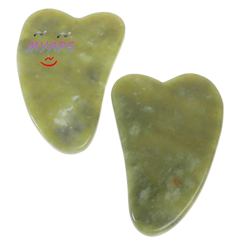 1/2pcs Gua Sha Natural Green Jade Quartz Crystal Stone Crystal Bodys Massage Board Tool lekomesh 2pcs 10mm diamond drilling bits porcelain tile drill core bits m14 thread granite marble stone quartz hole saw crown