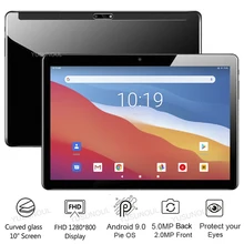 Hot New Ultra Slim 10 inch Tablet PC Phone Call 32GB ROM 2.5D Tempered Glass 5.0MP Camera Android 9.0 pie Tablet PC 10.1 GPS pad