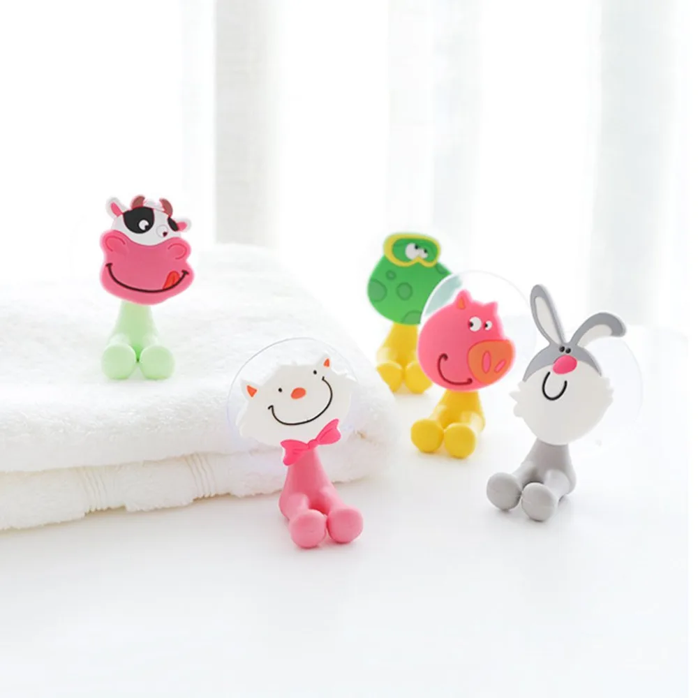 Детские крючки для зубных щеток на присоске милые Kawaii Мультяшные животные