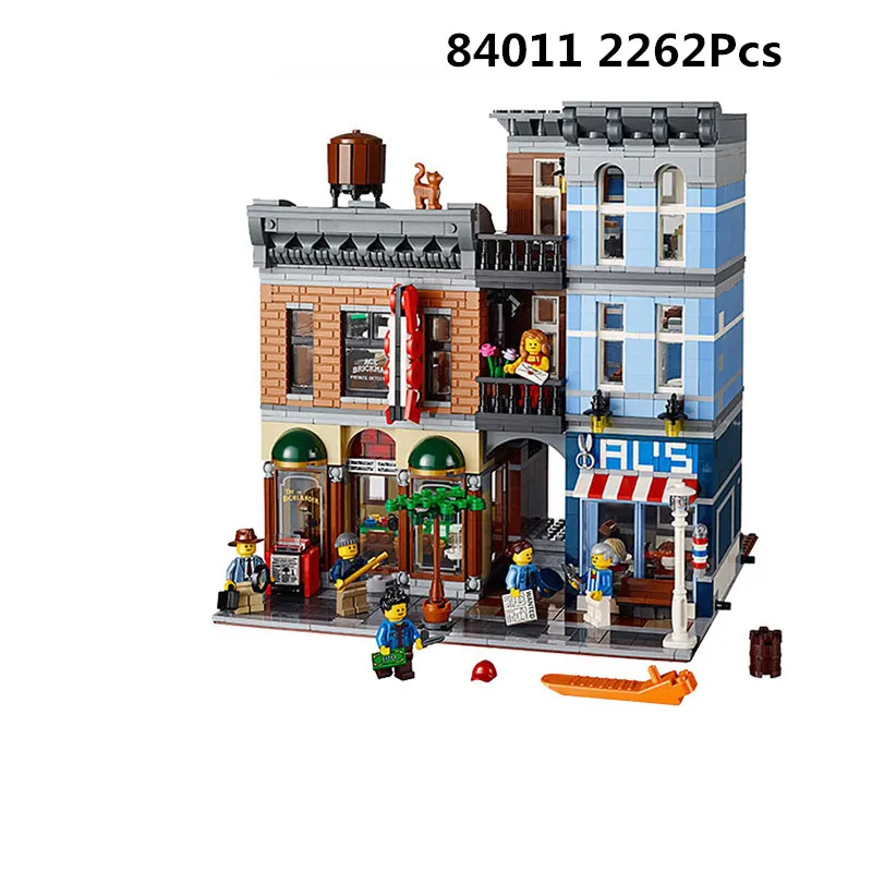 

KING 84011(15011) Building Blocks City Creator Series Detectives Office Model Architecture Compatible with 10246 Toys for kids