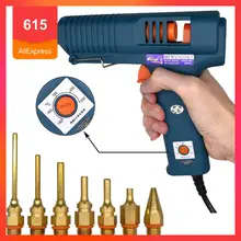 Pistola de pegamento de fusión en caliente de 150W con Control de temperatura para el hogar DIY uso Industrial 11mm pegamento pega boquilla de cobre puro(China)
