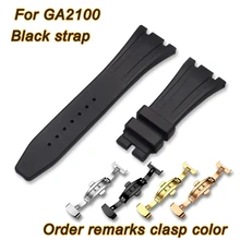 

Rubber Strap for GA 2100 GA2110 Mod 3rd 4th Generation Bracelet Waterproof Silicone Watch Band with Double press butterfly clasp