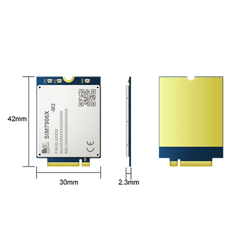 SIMCOM SIM7906SA-M2 LTE Cat6 модуль LTE-FDD B1/B2/B3/B4/B5/B7/B12/B17/B26/B27/B28/B66 LTE-TDD B38/B41 для Австралии Новой