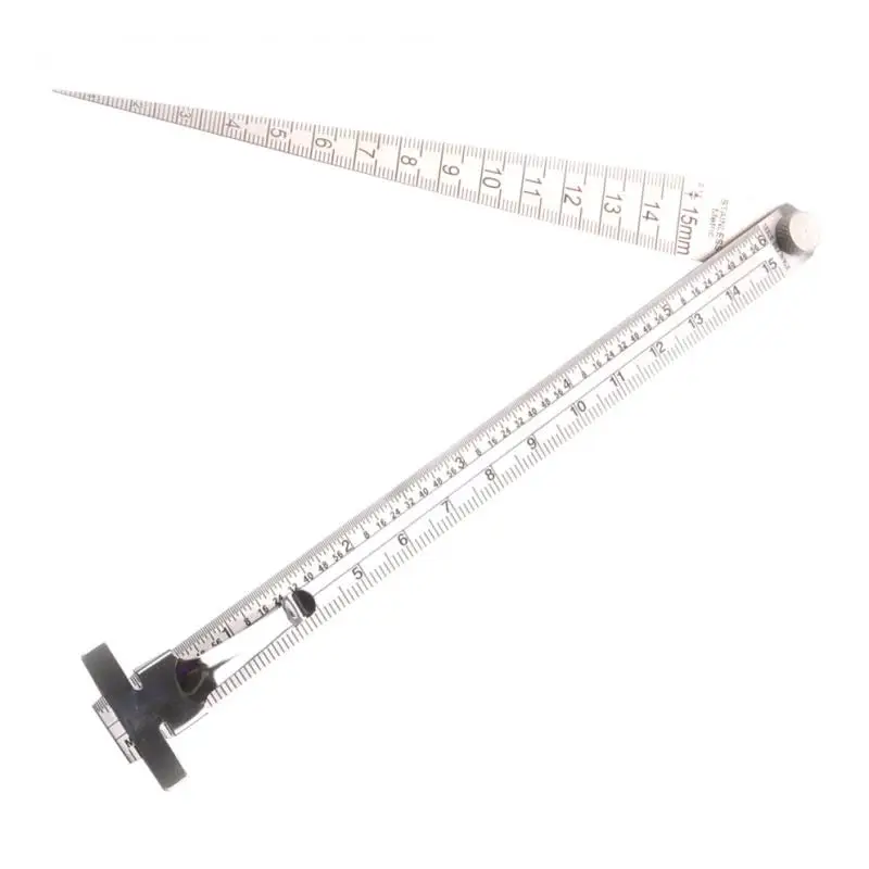 0-15mm Gap Ruler 0-150cm Straight Double Side Gauge Set for Guitar | Спорт и развлечения