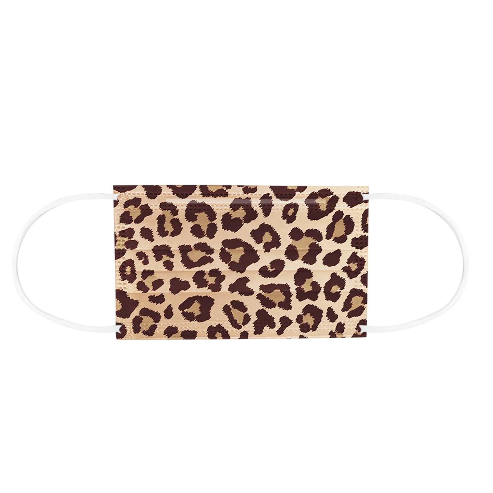 10pcs Women Leopard Printing Masks Adult Three-layer Disposable Dust-proof Protective Cartoon Mask High Quality 3 Layers Masken 6