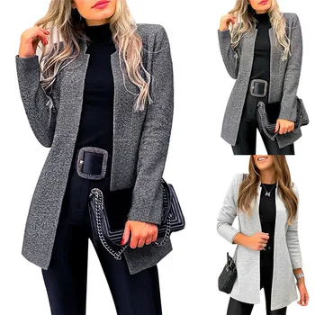 

Wontive 2019 Autumn Women's Wool Coat New Fashion Woolen Coat Slim Type Female Winter Wool Jackets Female Cardigan streetwear