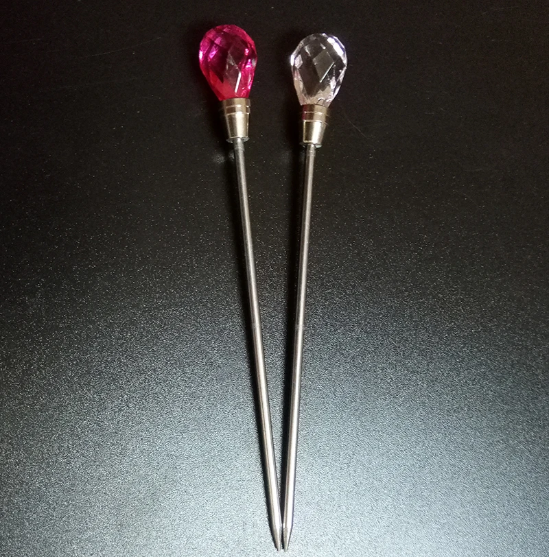 Hot Sale 2pcs Dotting Pen Stainless Steel Nail Art Stirring Rod Tool