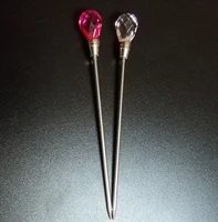 Hot sale 2pcs Dotting pen Stainless Steel Nail Art Stirring Rod Tool Gem Decorated stirrer UV Gel and Acrylic Nail Stirring Rod 1