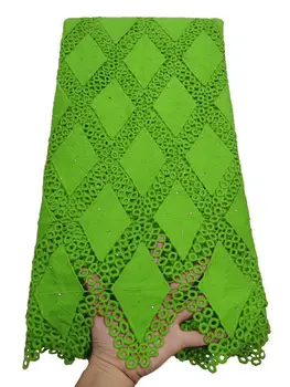 

2019 Bridal Material Guipure Cord Lace African Nigerian Water Soluble Milk Silk Lace Fabric