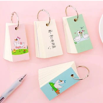 

Foreign Language Learning Words Notebook Vocabulary Book Cover Up Memory Notepad Portable English Glossary List Memo Pad