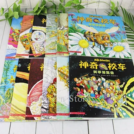 12 книг The Magic School Bus книга с картинками версия для детей образование интересные