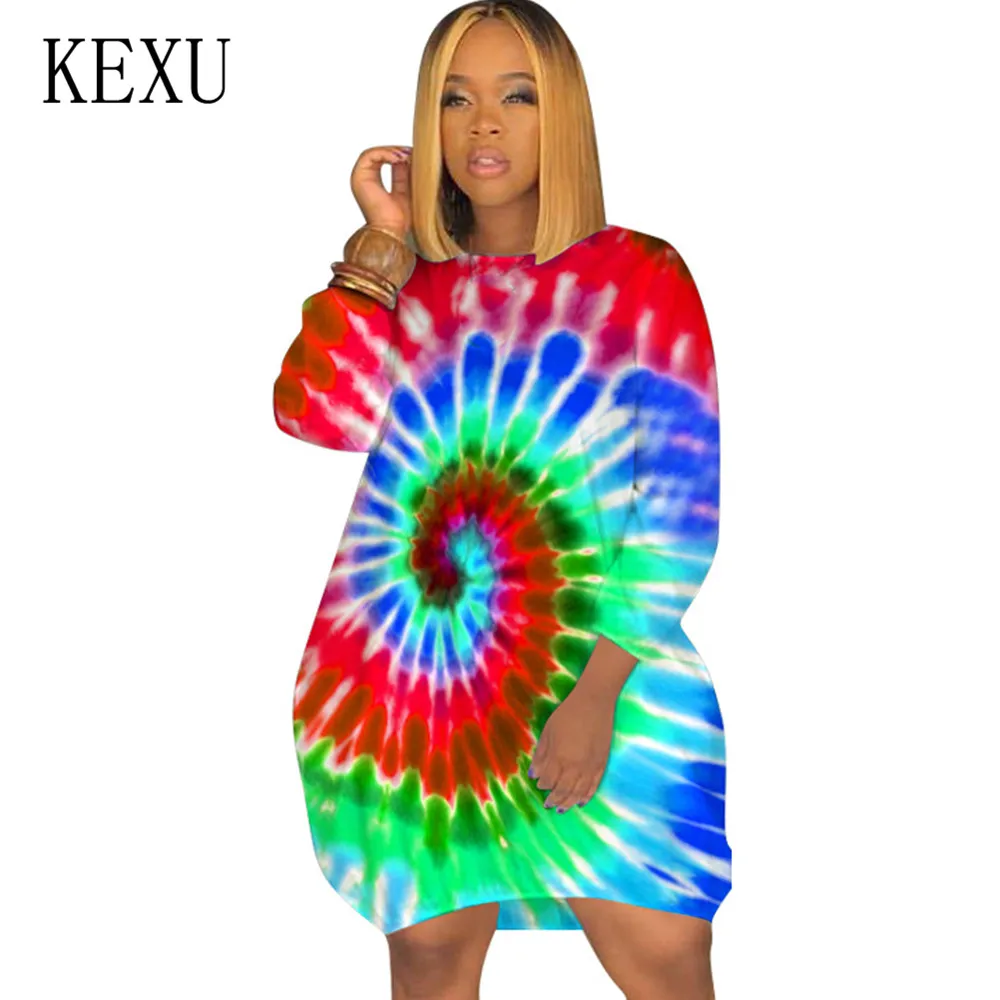 

KEXU Vintage Seven-quarter Sleeve O Neck Loose Women Dress New Arrival Femme Hollow Out Retro Party Casual Dress Plus Size 3XL