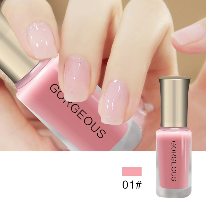 

New Nail Polish Candy Nude Color Quick-drying Translucent Jelly Nail Polish 10ML Environmental Protection Lasting Unpeelable