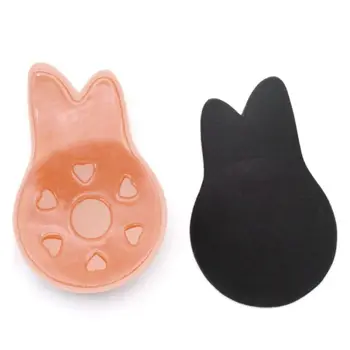 

Women Adhesive Bra Cute Cat Ears Lifting Nipple Covers Invisible Silicone Pasties Breast Tape Strapless Pulling Chest Stickers