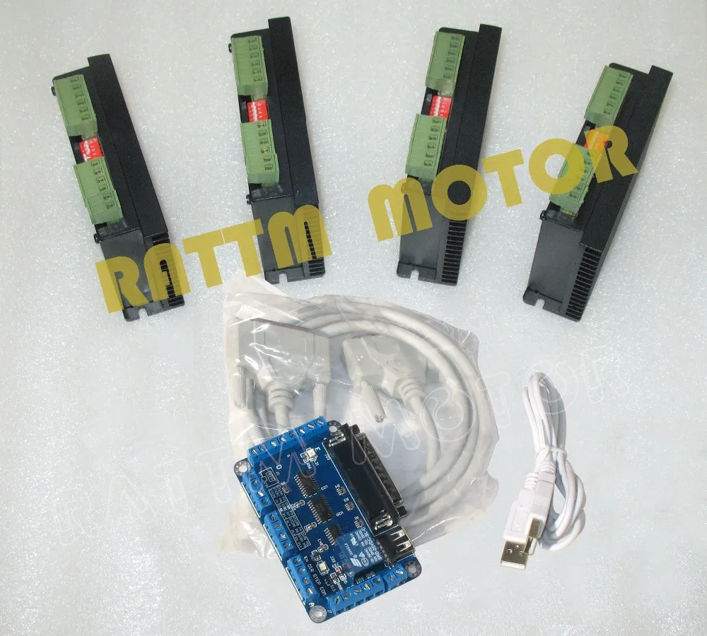 4 оси комплект контроллера драйвер шагового двигателя FMD2725A 12 40V 2.5A 128 microstep & 5 ЧПУ