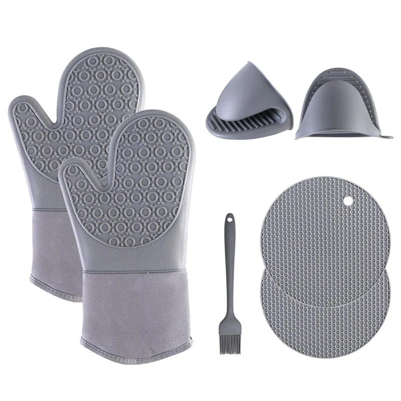 Microwave Oven Heat Insulation Gloves High Temperature Oven Gloves 500 800 Degrees Fireproof Bbarbecue Heat Insulation