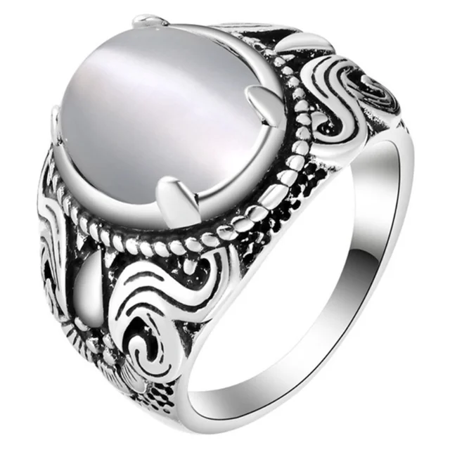 Jewelry Vintage Ring Moonstones Bague wedding mens rings jewlery for women white
