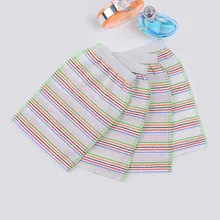 Торговля одиночный Слои двухсторонняя в мелкий песок Цвет в полоску банное полотенце баня перчатки щетка-лейка для собак губка для ванны для Полотенца отель Ba