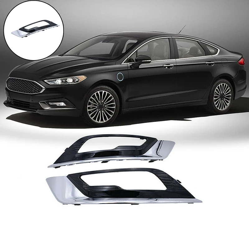 2PCS Lower Fog Light Grille Grill Cover for Ford Fusion Sedan 2017 2018 2019 Lamp Car Accessories | Автомобили и мотоциклы
