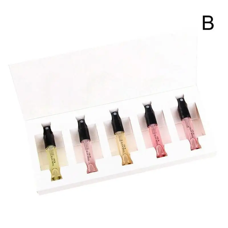 5Pcs/Set 3ML Perfume Fragrance Durable For Women Atomizer Essential Oil Parfum Fashion Lady Flower Fruit Fragrance With Box - Цвет: B