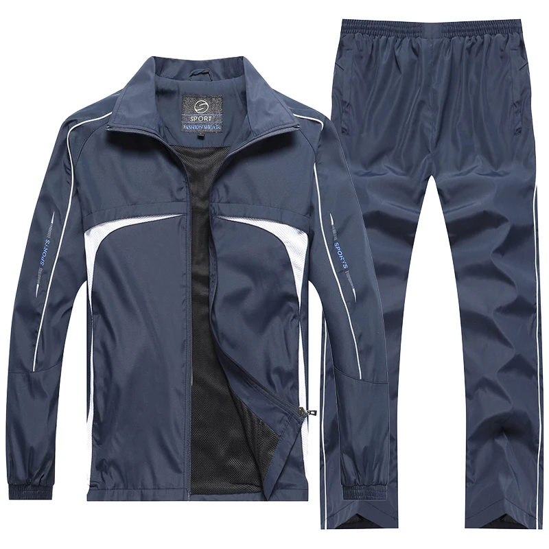 Skup YIHUAHOO marka dres mężczyźni 4XL 5XL kurtka + spodnie 2 sztuk odzież dwuczęściowy ustawić na co dzień bluza dres Sport garnitur mężczyźni XH47