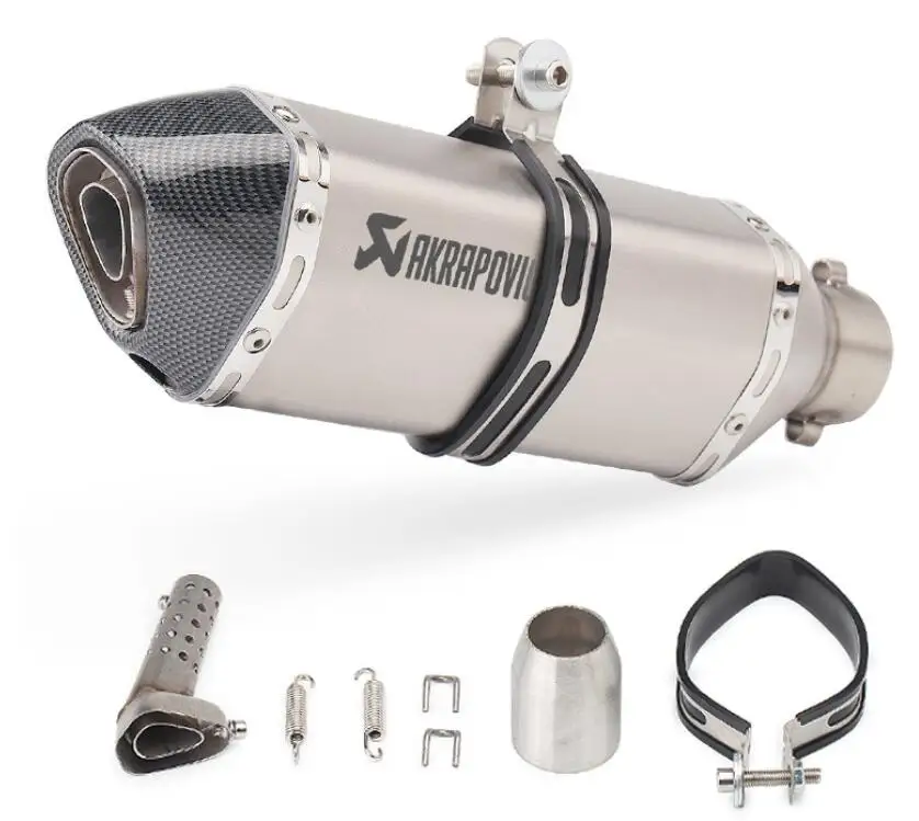Универсальный мотоцикл Akrapovic выхлоп модифицированный Кроссовый глушитель для FZ6 CBR250 CB600 MT07 ATV Dirt Pit Bike Esacpe труба