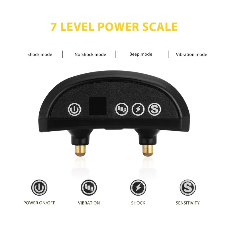 Перезаряжаемый ошейник против коры для собаки Регулируемый 7 уровней чувствительности вибрации для останова лая ошейник для обучения собаки