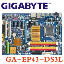 LGA 775 для Intel DDR2 Gigabyt GA-EP43-DS3L оригинальная материнская плата для настольного компьютера, материнская плата 16 ГБ, EP43-DS3L платы P43