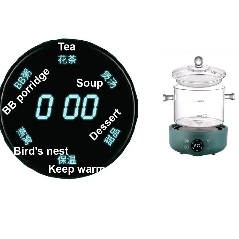 110V 220V 1.5L Household Electric Stew Pot Split Multi-Function Stewing Soup Bird's Nest Pot Electric Skillet Glass Health electric hot pot