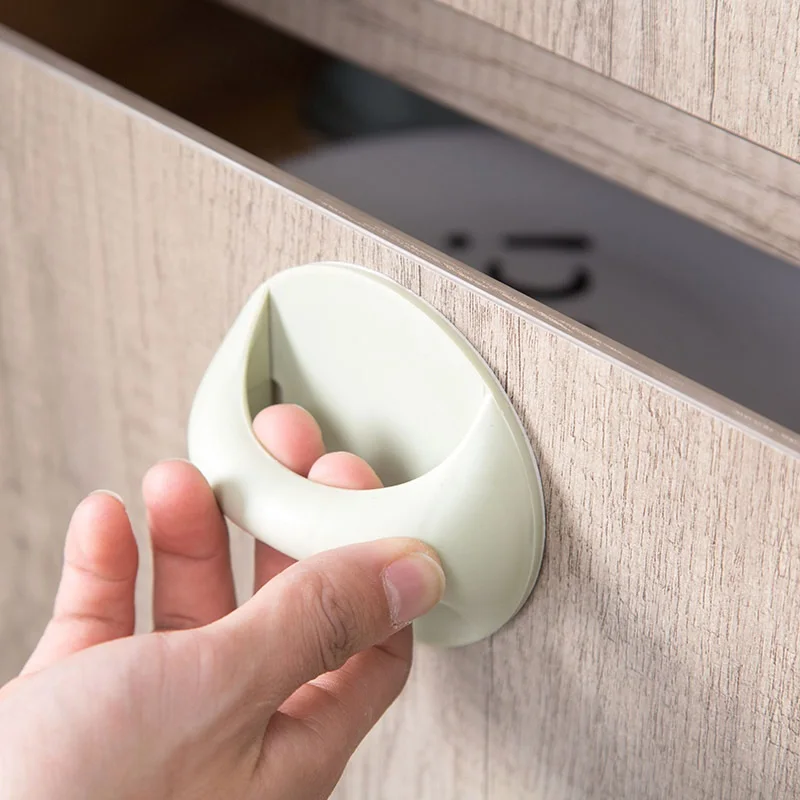 Set Paste The Open Sliding Door Handles For Interior Doors Glass Window Cabinet Drawer Wardrobe Self-Adhesive Handle