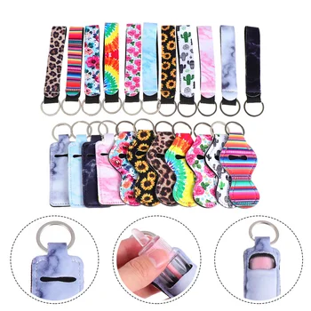 

22pcs DIY Neoprene Keychain Lipstick Cover Lipstick Holder for Travel Outdoor Home